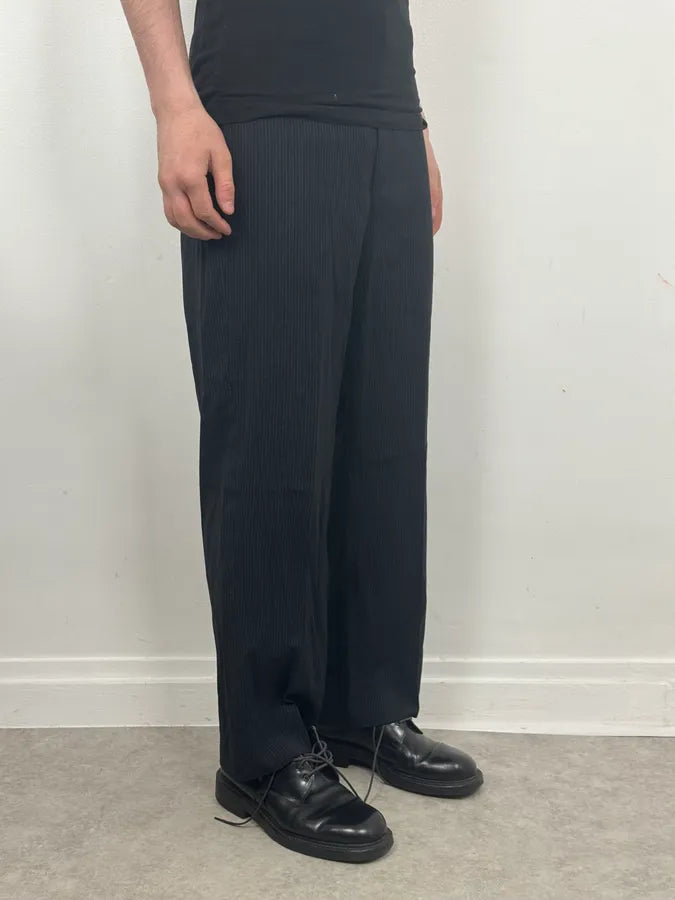 SS2005 Emporio Armani Striped Black Classy Pants XdFHTYP 4