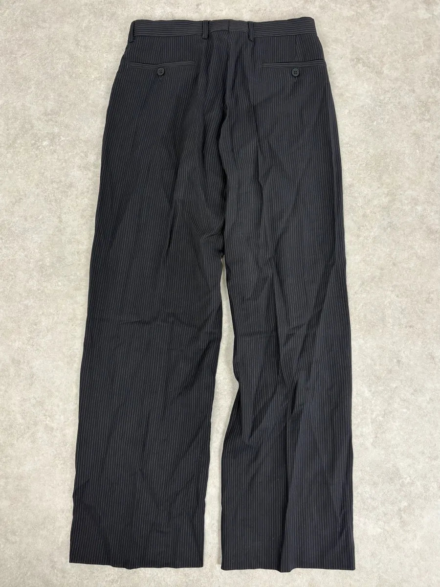 SS2005 Emporio Armani Striped Black Classy Pants XdFHTYP 5