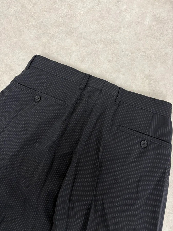 SS2005 Emporio Armani Striped Black Classy Pants XdFHTYP 6
