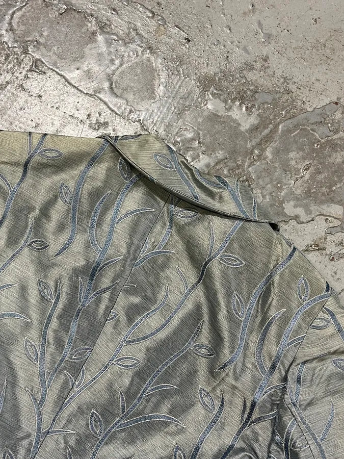 SS2005 Emporio Armani Tree Branches Blue Silver Suit Jacket BSqtAGY 5