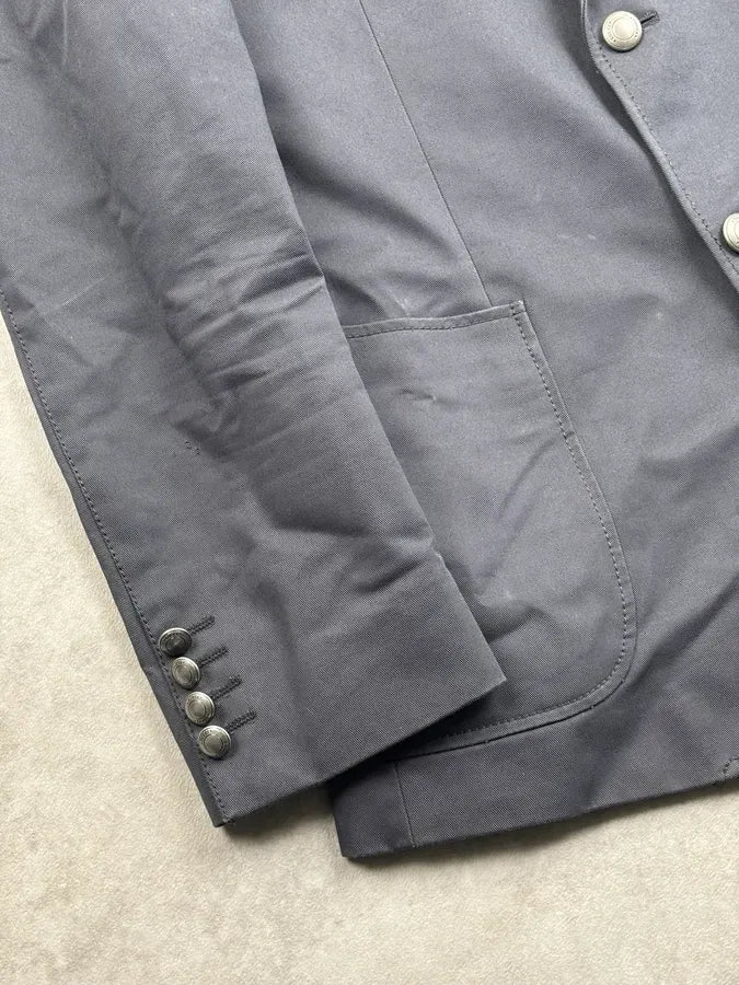 SS2005 Gucci Grey Embroidered Crest Blazer Jacket pEvUCRy 8