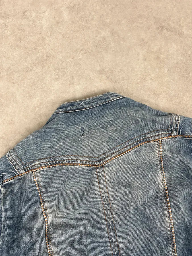 SS2005 Cavalli Blue Contemporary Multi-Pocket Denim Jacket  mYJJtbQ 6