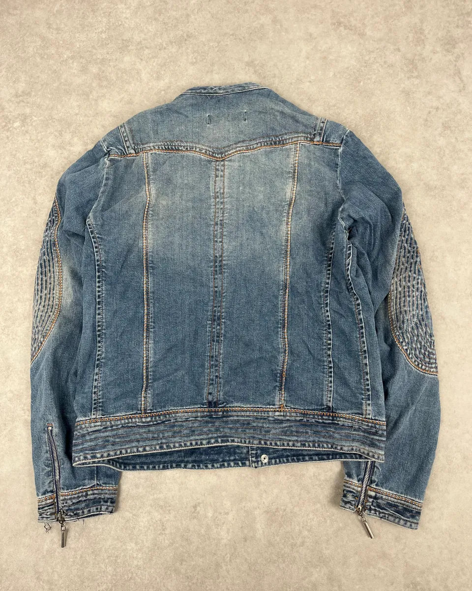 SS2005 Cavalli Blue Contemporary Multi-Pocket Denim Jacket  mYJJtbQ 5