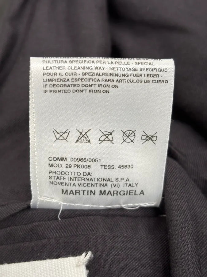 SS2005 Maison Martin Margiela Black 5 Zip Biker Leather Jacket fbdqvKq 12