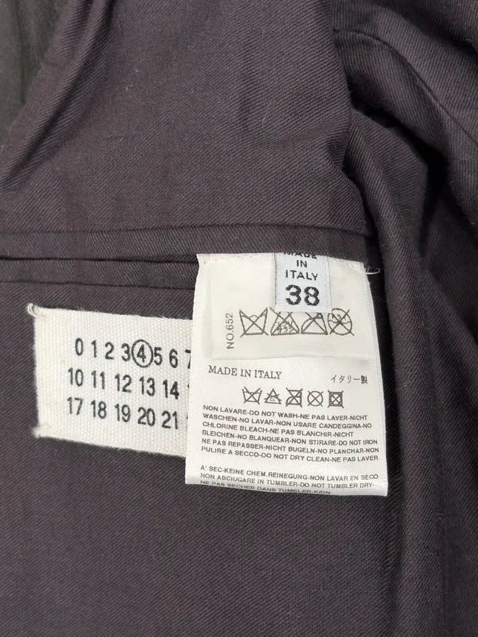 SS2005 Maison Martin Margiela Black 5 Zip Biker Leather Jacket fbdqvKq 11