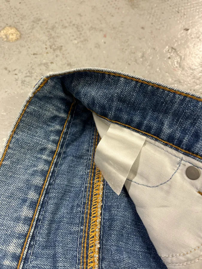 SS2005 Maison Margiela H&M Reissue Blue Distressed Denim Jeans DGstIav 10