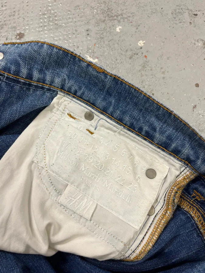SS2005 Maison Margiela H&M Reissue Blue Distressed Denim Jeans DGstIav 9