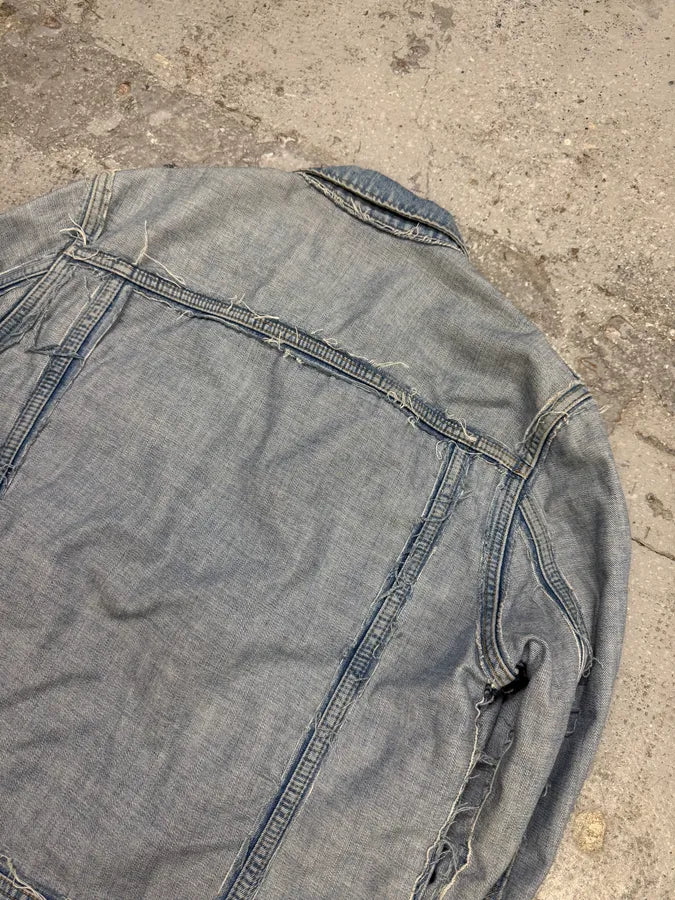 SS2005 Maison Margiela x H&M Reversed Denim Jacket Re-Edition pxFqKMk 7