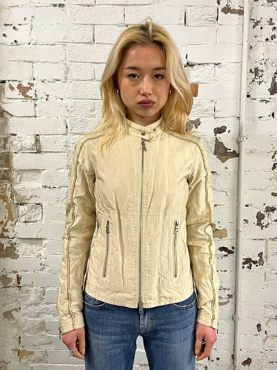 SS2005 Prada Technical Beige Nylon Linea Rossa Jacket fANbcLI 1