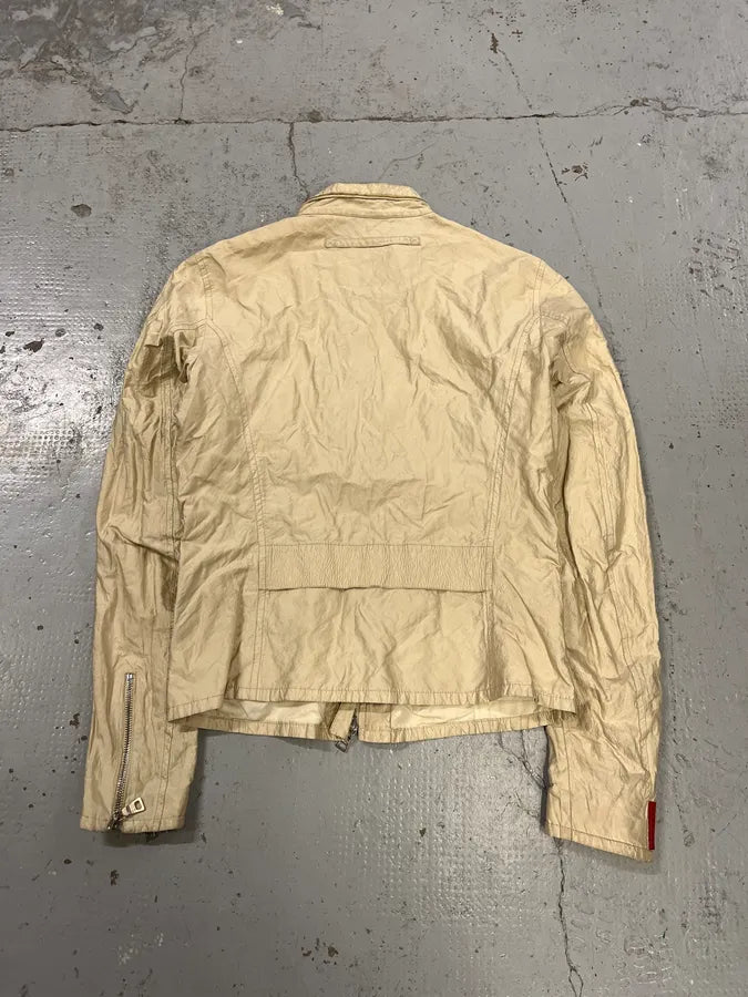 SS2005 Prada Technical Beige Nylon Linea Rossa Jacket fANbcLI 7