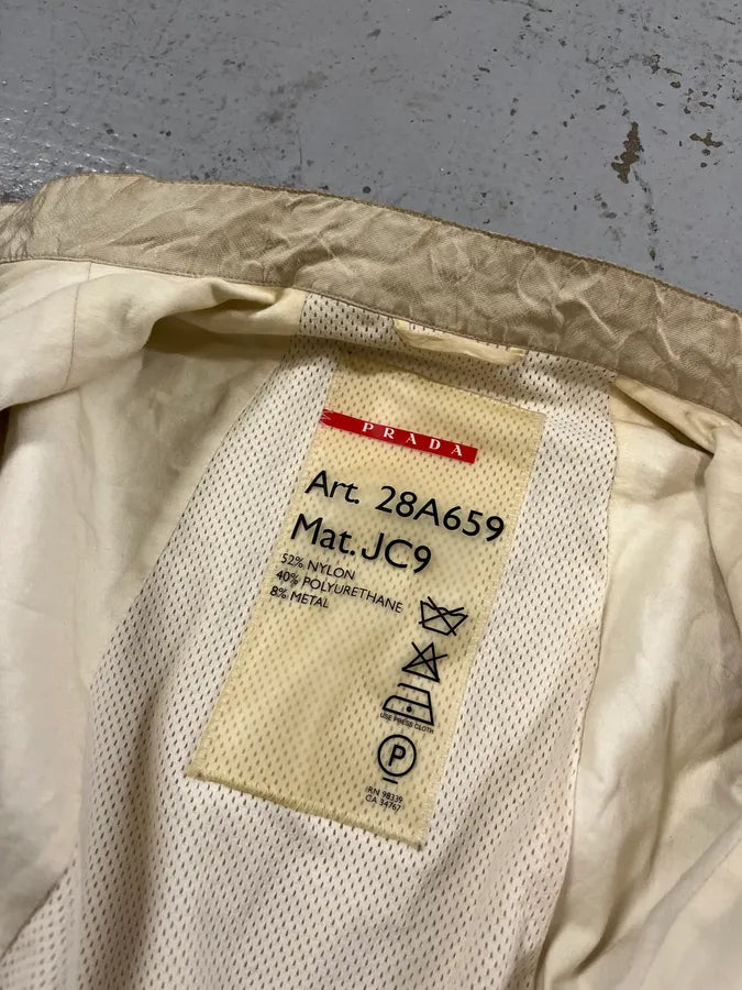 SS2005 Prada Technical Beige Nylon Linea Rossa Jacket fANbcLI 9