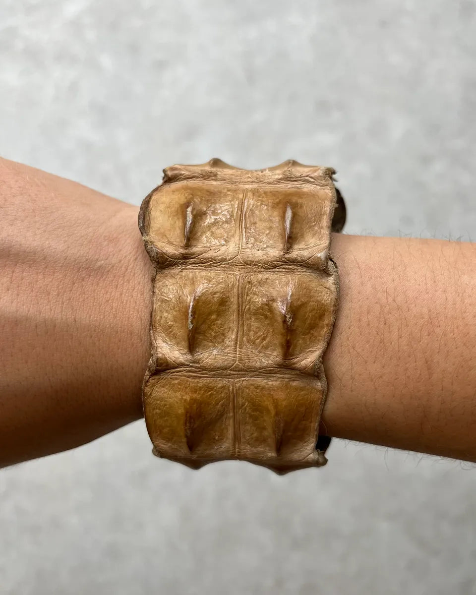 SS2005 Roberto Cavalli Beige Crocodile Bracelet  BQxsbPA 2