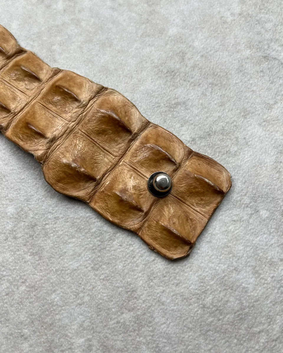 SS2005 Roberto Cavalli Beige Crocodile Bracelet  BQxsbPA 5