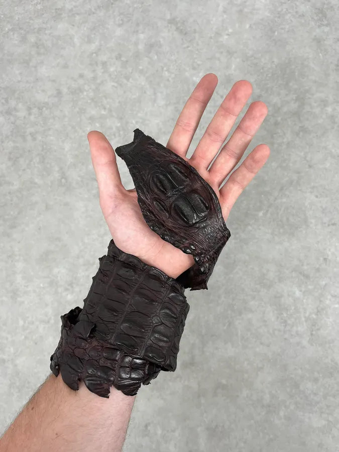 SS2005 Roberto Cavalli Brown Corcodile Leather Belt OliCOOW 1