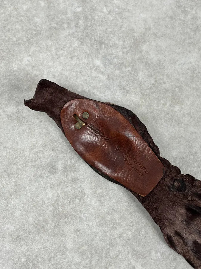 SS2005 Roberto Cavalli Brown Corcodile Leather Belt OliCOOW 6