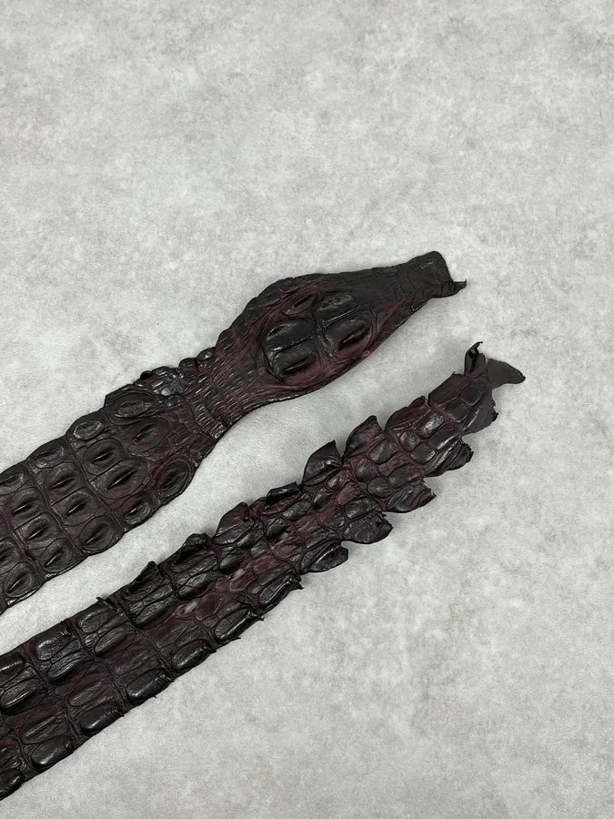 SS2005 Roberto Cavalli Brown Corcodile Leather Belt OliCOOW 4