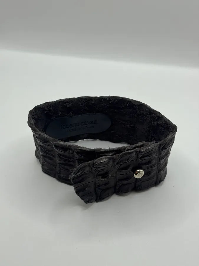 SS2005 Roberto Cavalli Raw Crocodile Leather Bracelet pDtNhJI 5