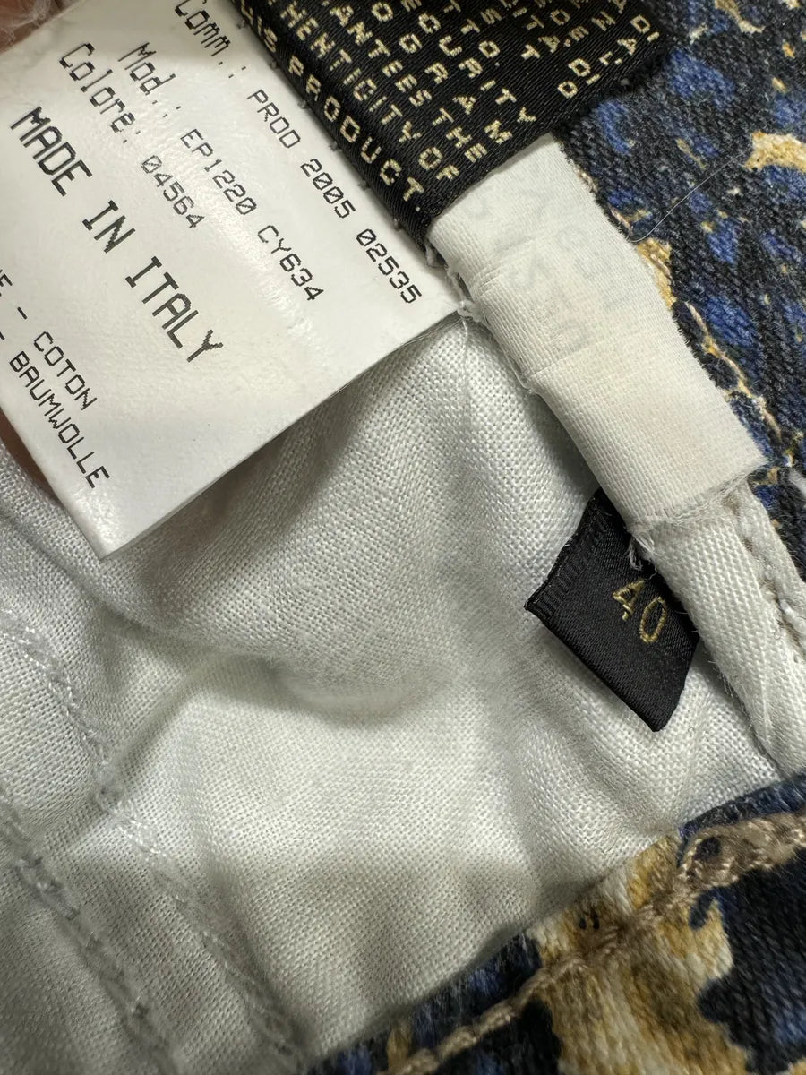 SS2005 Roberto Cavalli Royal Blue Patterned Medieval Azur Pants (XS/S) 10