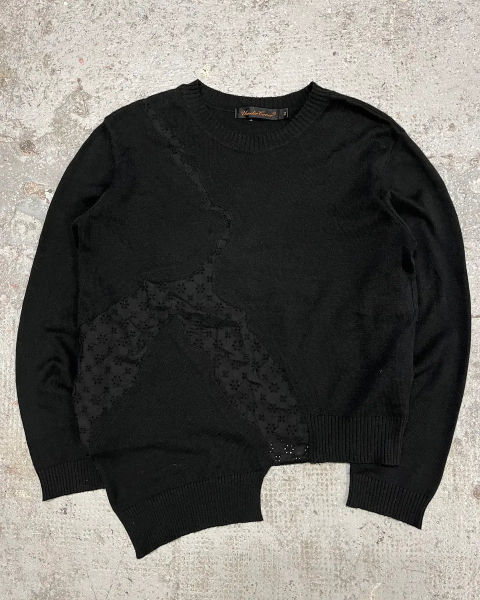 SS2005 Undercover Asymmetrical Restored Sweater (S) QJsVpMC 0