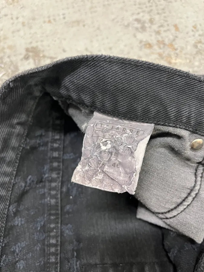 SS2005 Versace Black Distressed Effect Denim Jeans DadUTdB 13