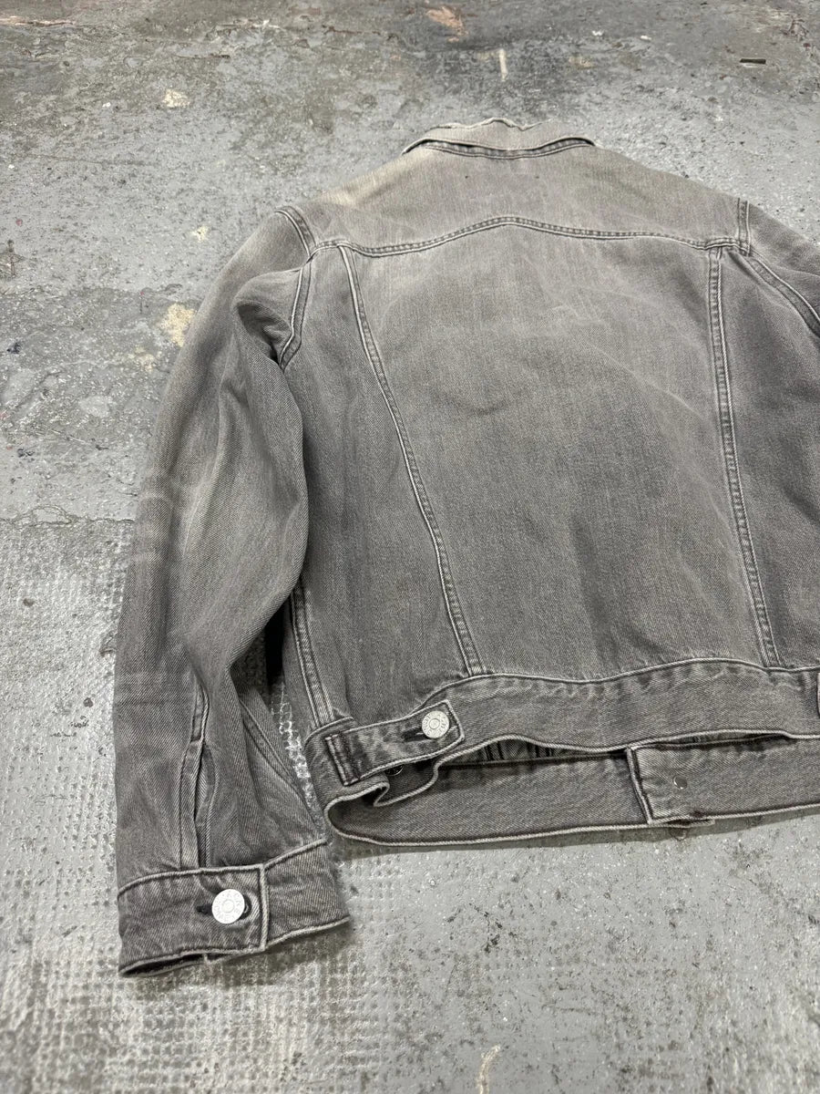SS2006 Acne Studios Grey Distressed Denim Jacket (M) DIbGcZO 3