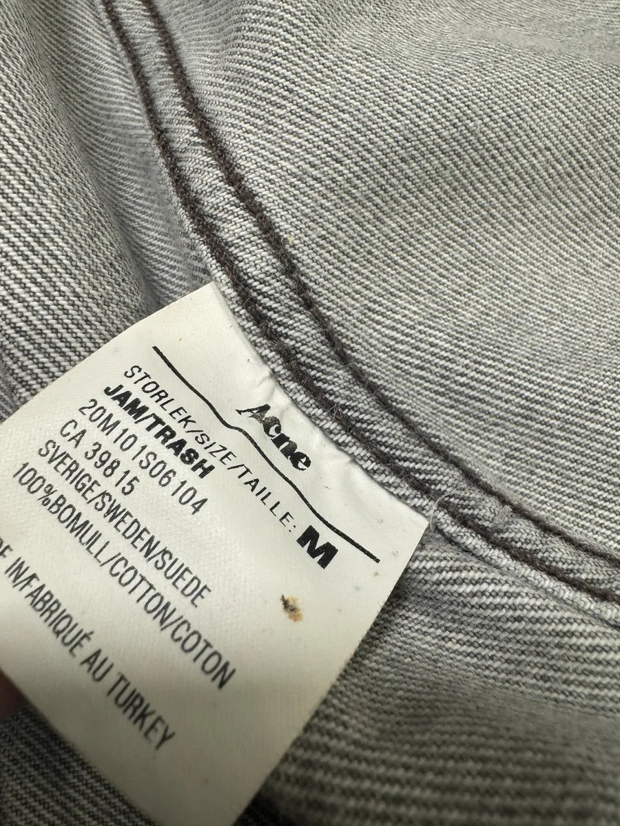 SS2006 Acne Studios Grey Distressed Denim Jacket (M) DIbGcZO 4