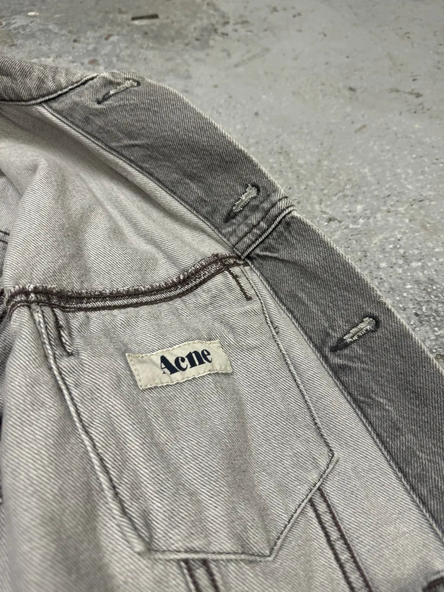 SS2006 Acne Studios Grey Distressed Denim Jacket (M) DIbGcZO 6