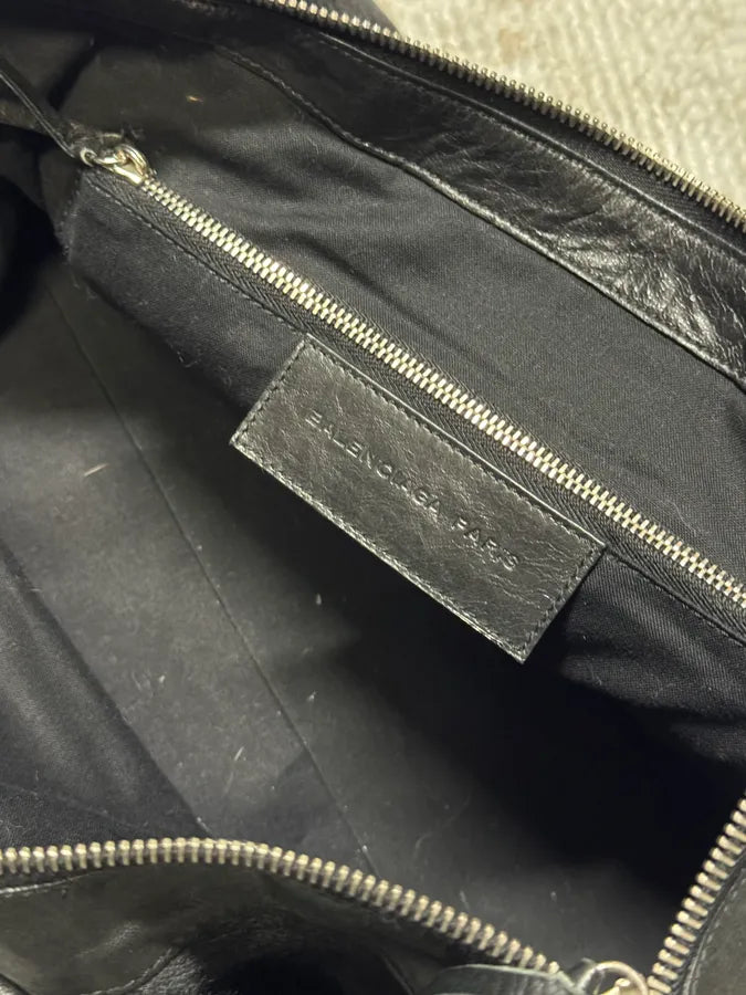 SS2006 Balenciaga City Black Pony Hair Leather Handle Bag ICzCcVV 10