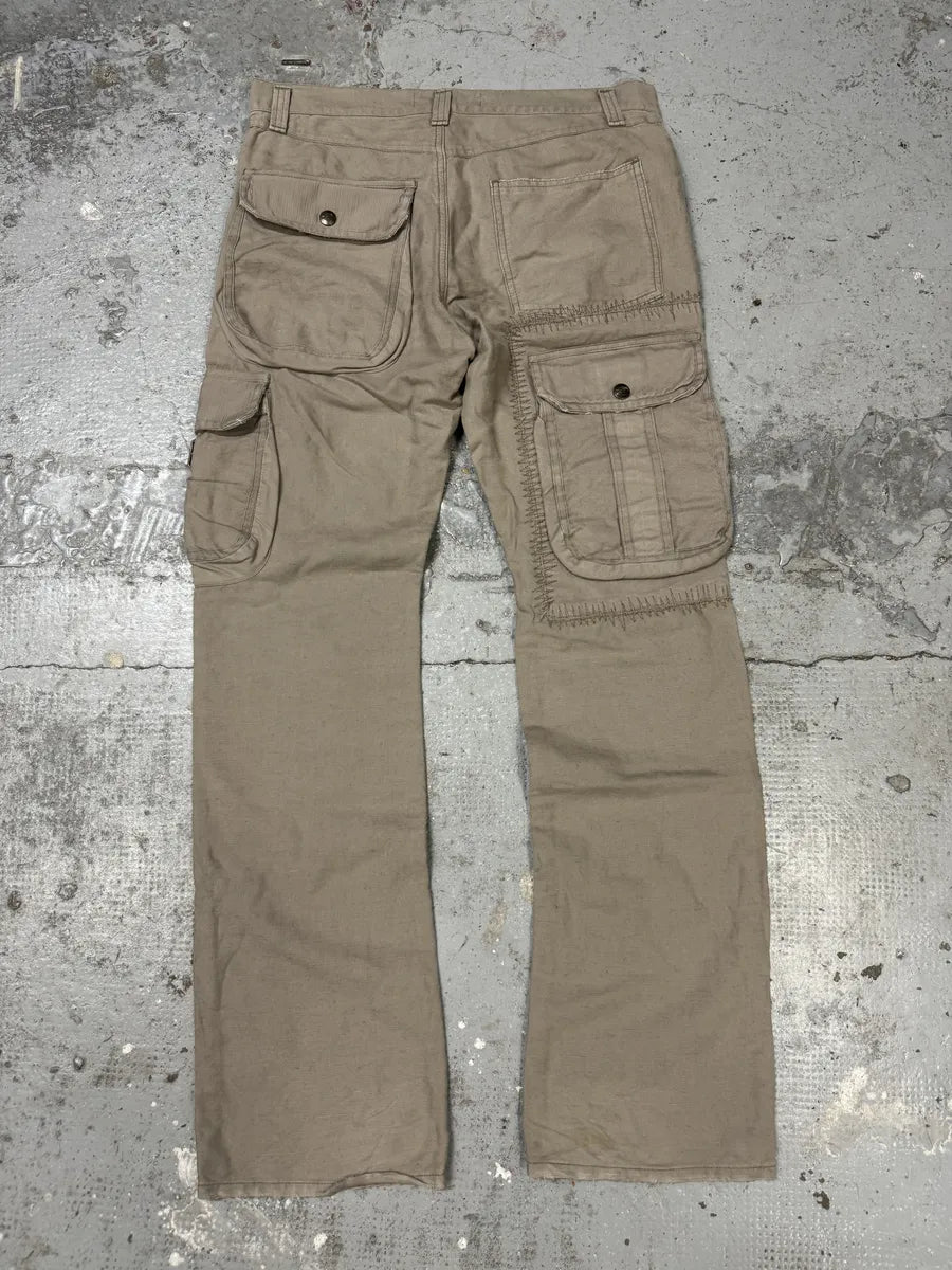 SS2006 Cavalli Beige Multi Pockets Cargo Gun Pants LZeVHTJ 4
