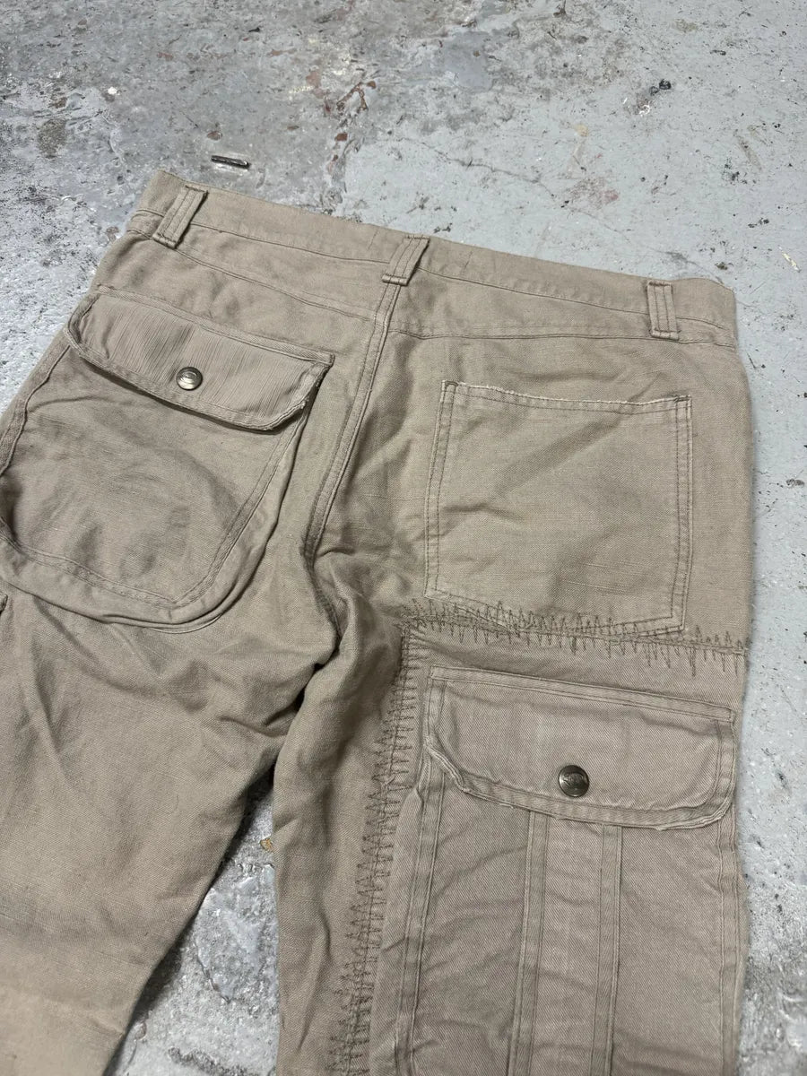 SS2006 Cavalli Beige Multi Pockets Cargo Gun Pants LZeVHTJ 5