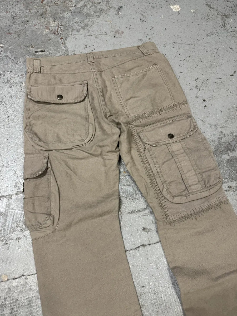 SS2006 Cavalli Beige Multi Pockets Cargo Gun Pants LZeVHTJ 6