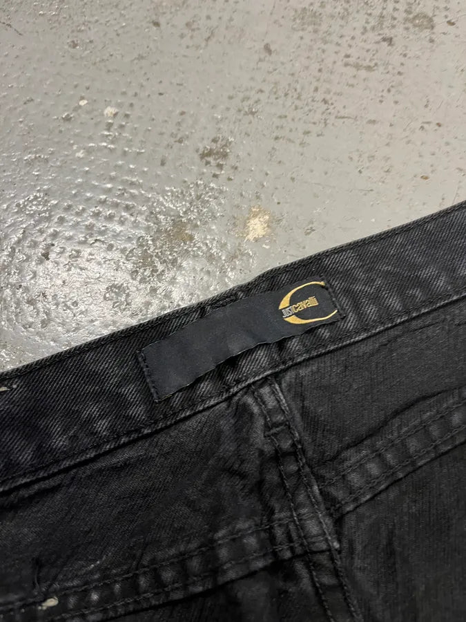SS2006 Cavalli Black Cozy Straight Denim Jeans ccQPyOK 11