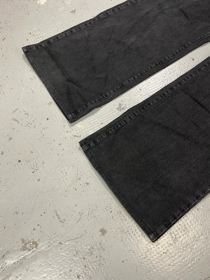 SS2006 Cavalli Black Cozy Straight Denim Jeans ccQPyOK 6