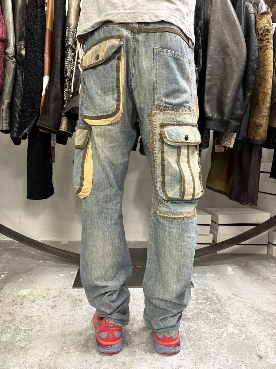 SS2006 Cavalli Cargo Gun Multi Pockets Cowboy Denim Jeans (L) NHzfuPt 3