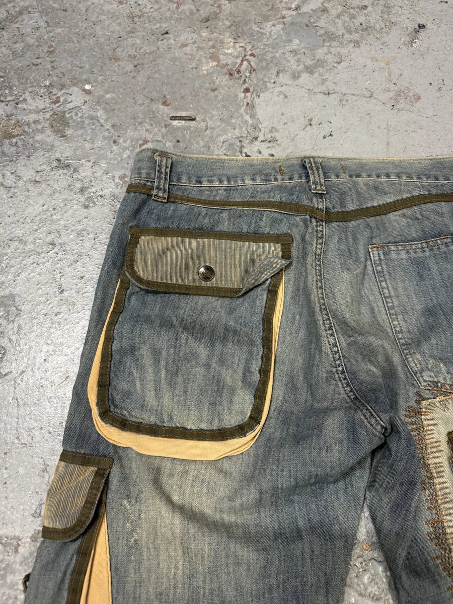 SS2006 Cavalli Cargo Gun Multi Pockets Cowboy Denim Jeans (L) NHzfuPt 5