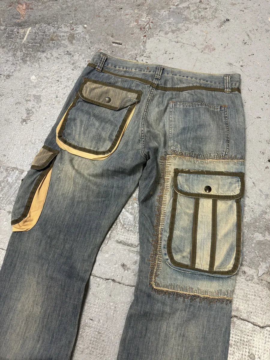 SS2006 Cavalli Cargo Gun Multi Pockets Cowboy Denim Jeans (L) NHzfuPt 6