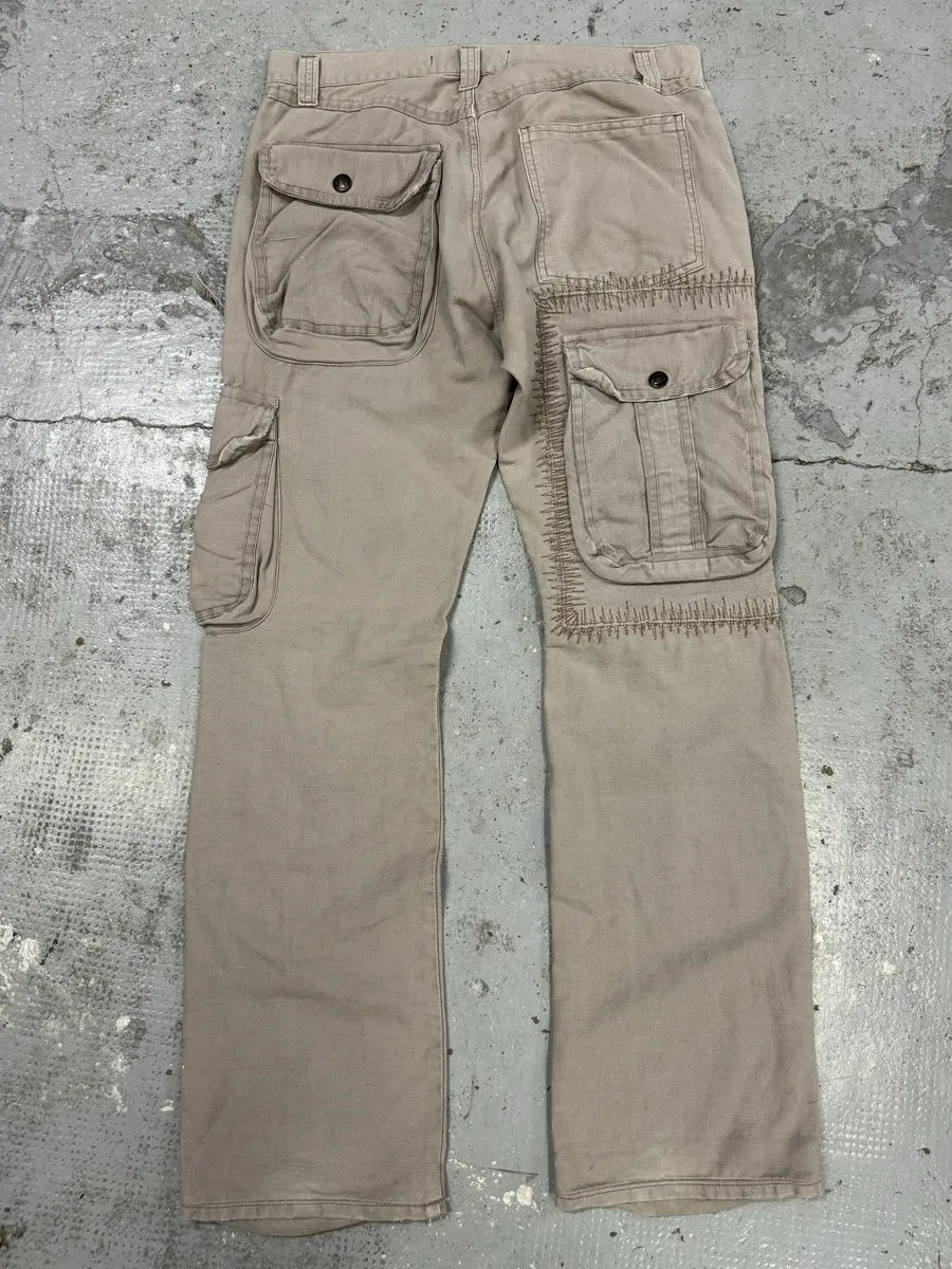 SS2006 Cavalli Cargo Gun Multi Pockets Grey Pants MZtgGdi 3