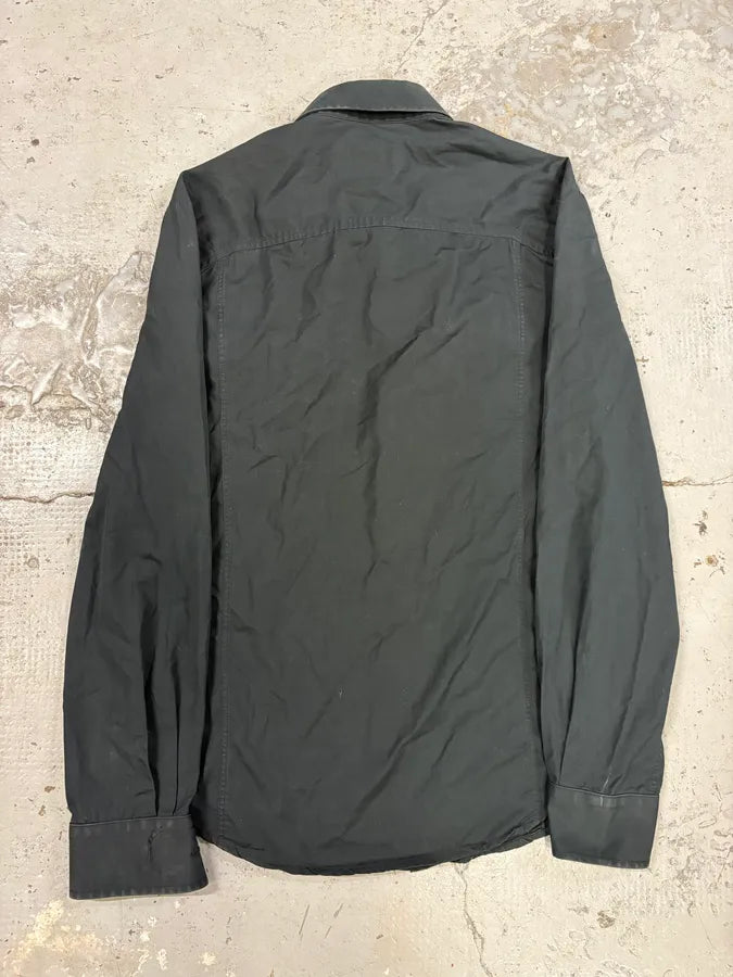 SS2006 Cavalli Cargo Multi Pockets Black Shirt QlJfWzW 5