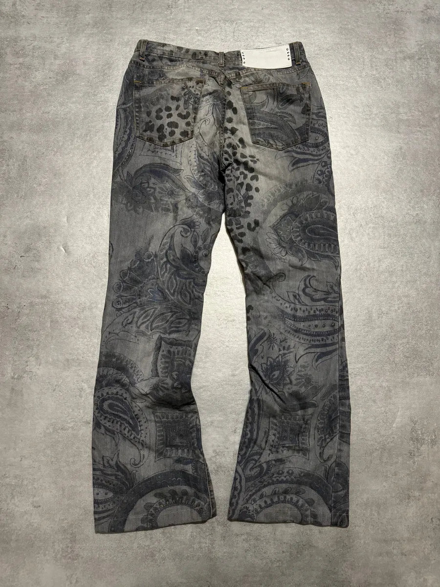 SS2006 Cavalli Contemporary Panther Astro Grey Pants (S) 1