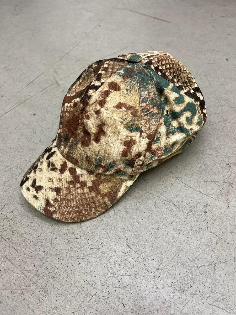 SS2006 Cavalli Cream Animal Mozaic Gradient Mesh Cap oftpAkl 0