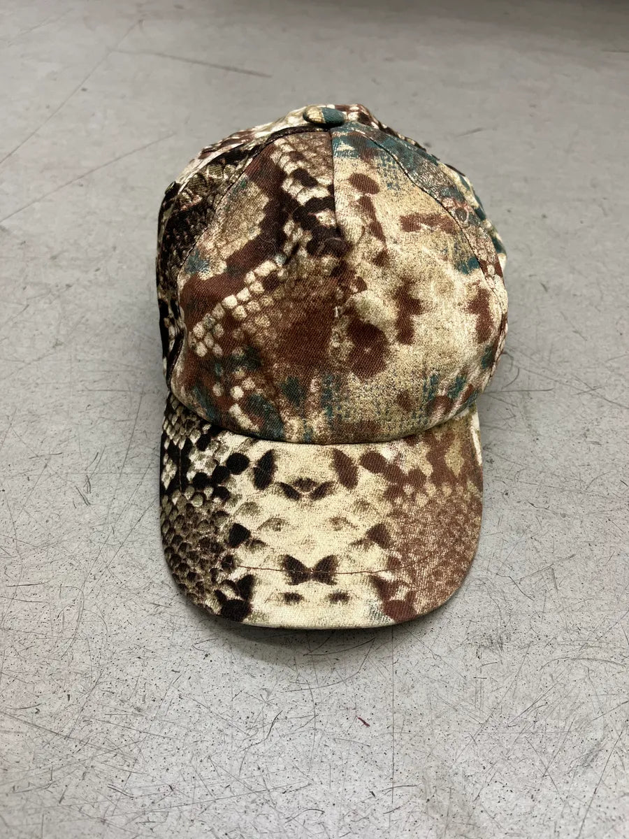 SS2006 Cavalli Cream Animal Mozaic Gradient Mesh Cap oftpAkl 3