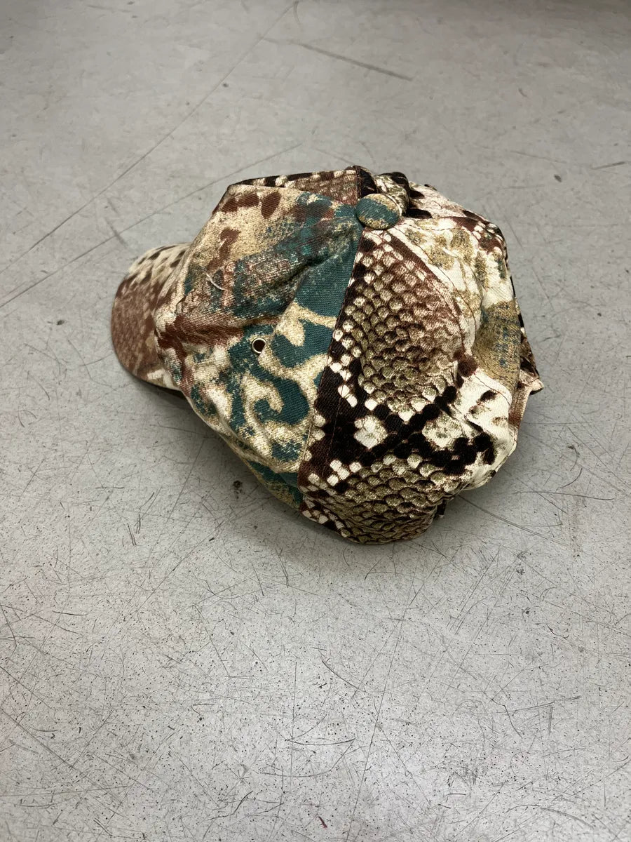 SS2006 Cavalli Cream Animal Mozaic Gradient Mesh Cap oftpAkl 6