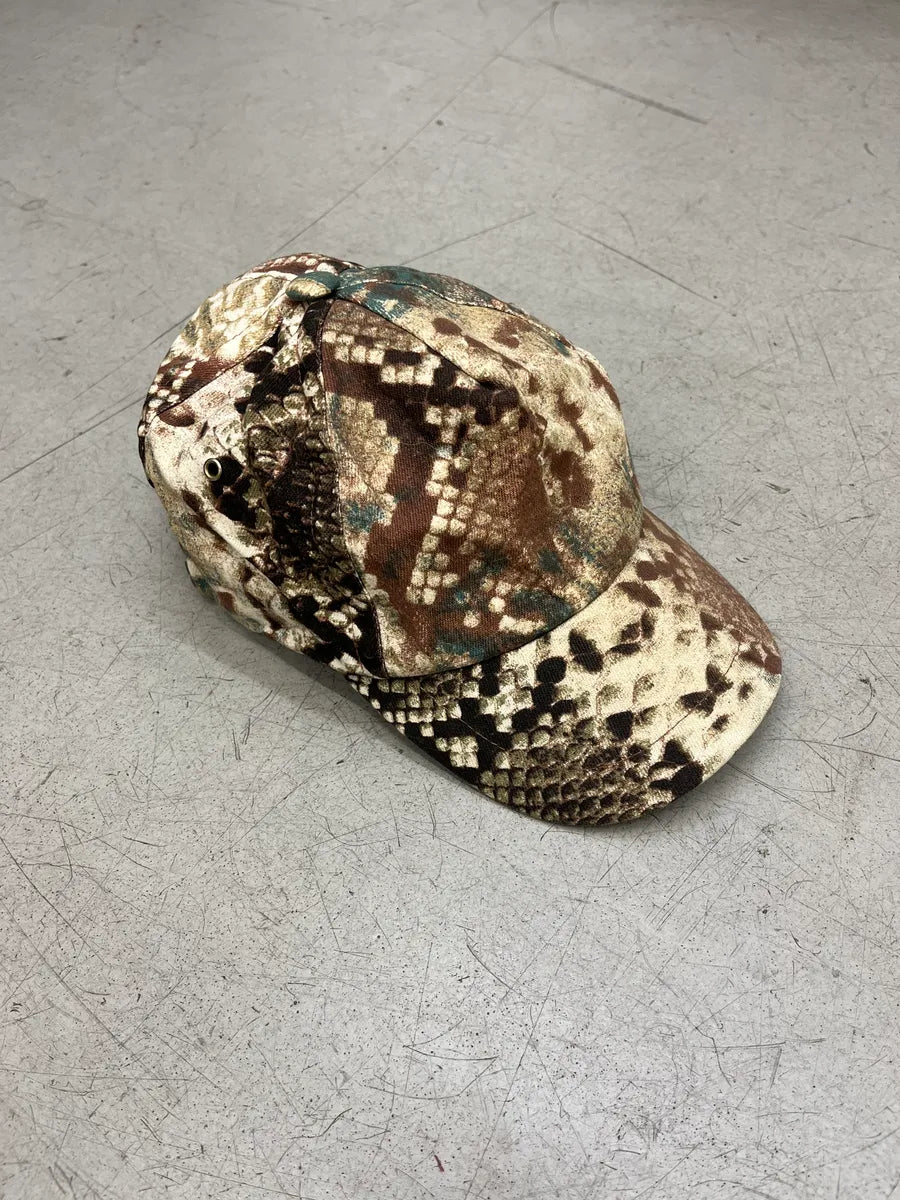 SS2006 Cavalli Cream Animal Mozaic Gradient Mesh Cap oftpAkl 9
