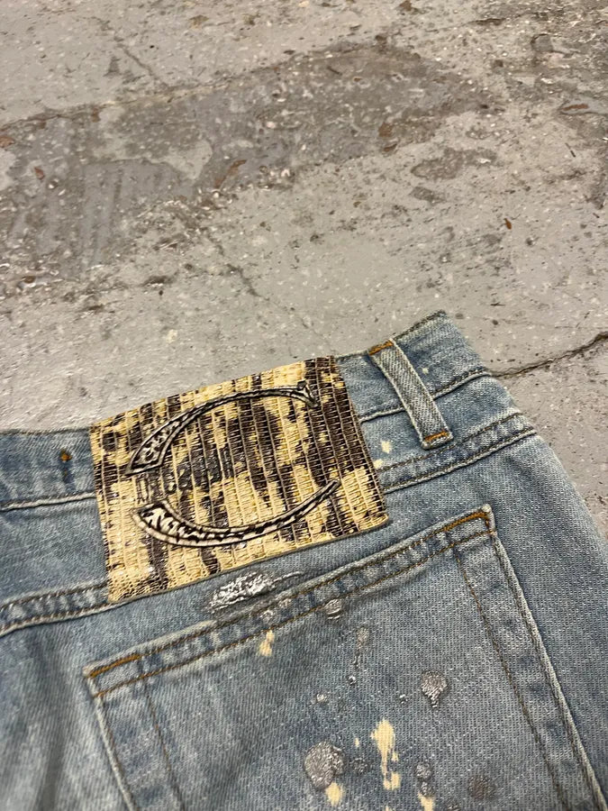 SS2006 Cavalli Gold Embellished Light Blue Distressed Jeans xmXinPX 9