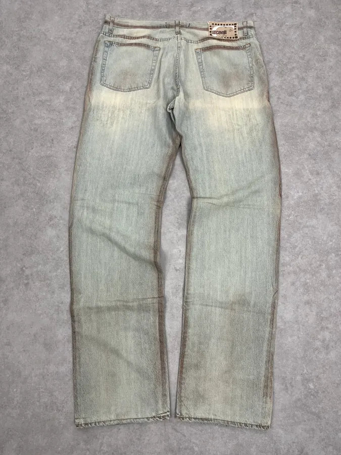 SS2006 Cavalli Light Blue Faded Denim Jeans TWsSVXR 6