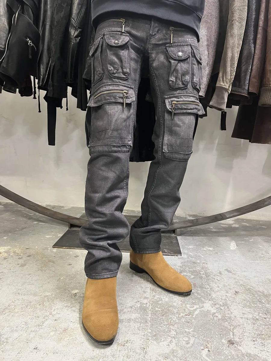 SS2006 Cavalli Multi Pocket Brut Cargo Bondage Pants (S) NjavAtE 0