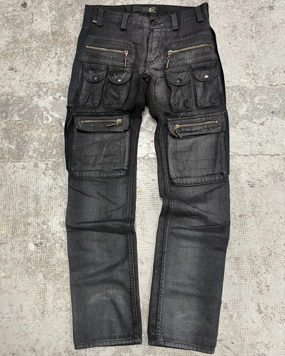 SS2006 Cavalli Multi Pocket Brut Cargo Bondage Pants (S) NjavAtE 1
