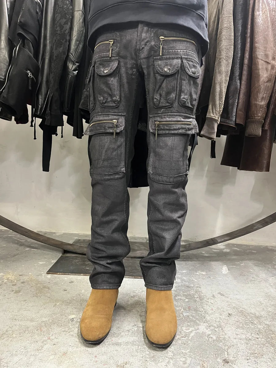 SS2006 Cavalli Multi Pocket Brut Cargo Bondage Pants (S) NjavAtE 3