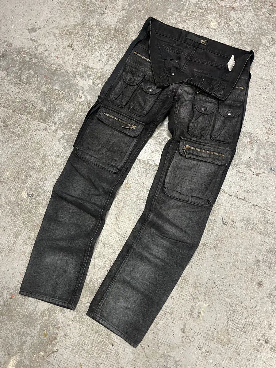 SS2006 Cavalli Multi Pocket Brut Cargo Bondage Pants (S) NjavAtE 5