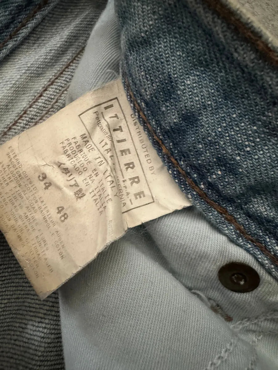 SS2006 Cavalli Painted Distressed Relaxed Royal Denim Jeans odUoJEs 4